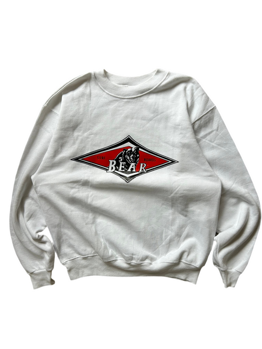Vintage Bear Surfboards Large White Sweater