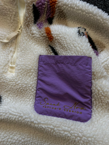 Taylor Swift Tops Taylor Swift Koi Fish Quarter Zip Sherpa Pullover Speak Now Small White