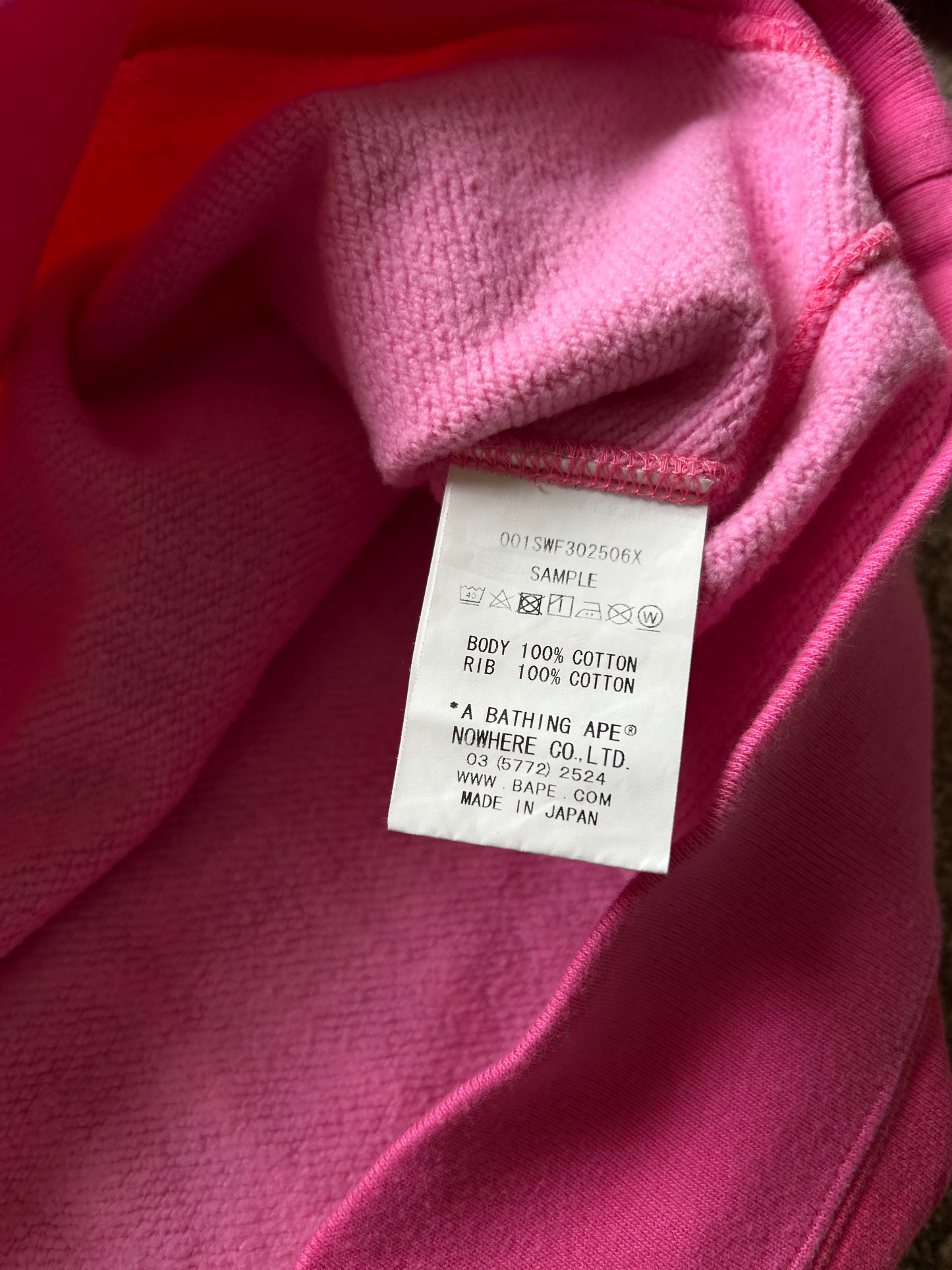 Bape Camo Shark Sweater Pink Sample! Made in Japan Large