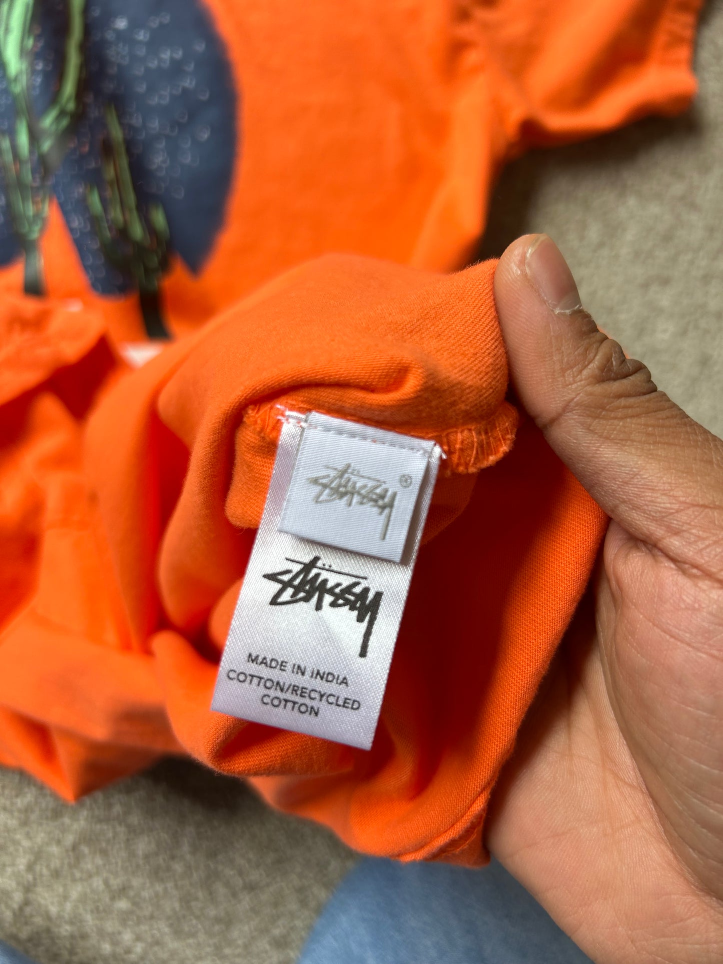 Stussy Cactus Tee Dress, which is a streetwear garment featuring a prominent cactus graphic design Orange 8