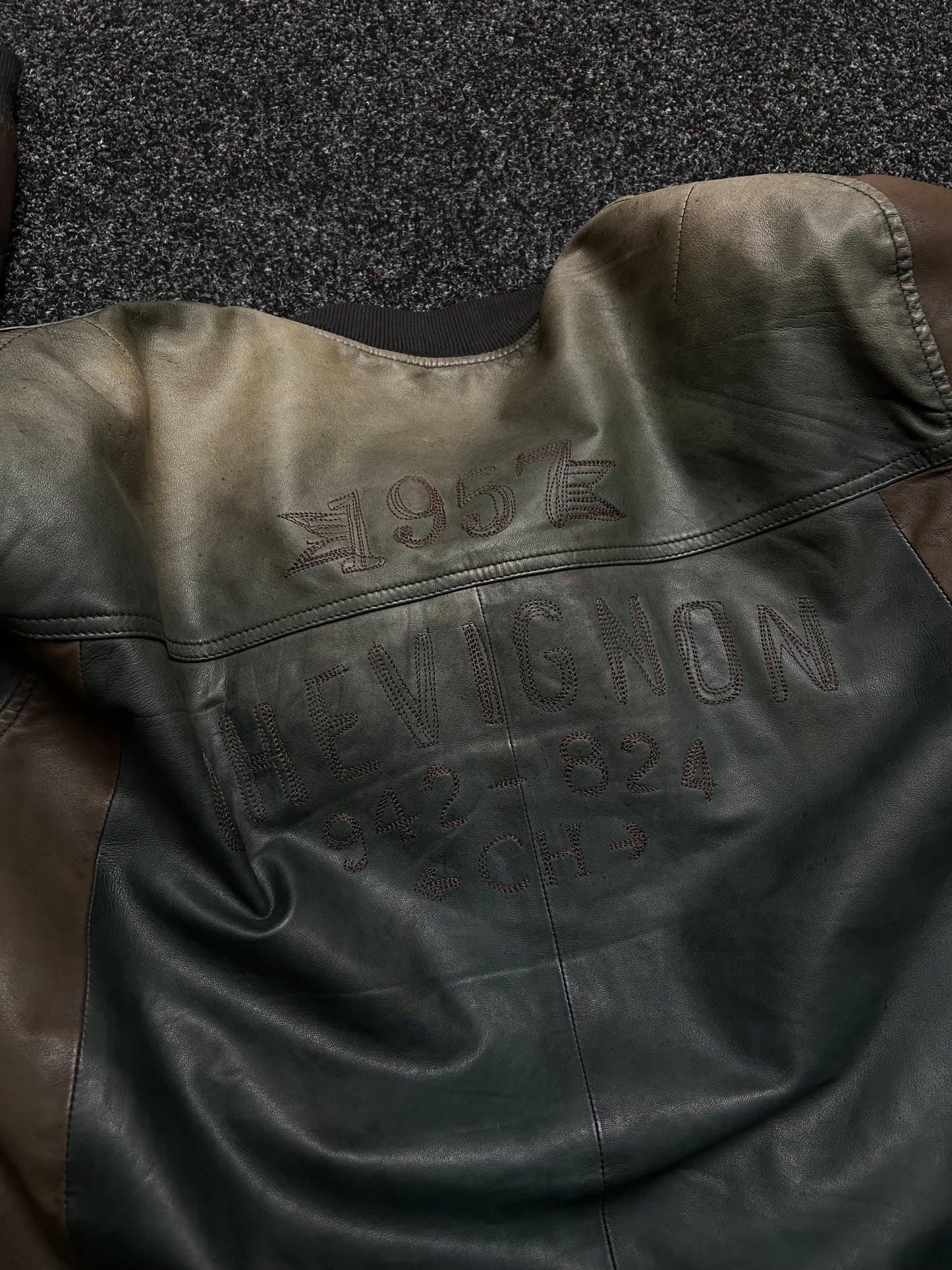Chevignon Leather Jacket XXL 1957