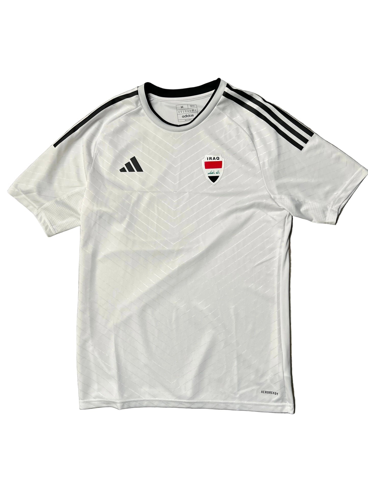 Adidas Iraq National Team men's football jersey from the 2024 season in white Medium