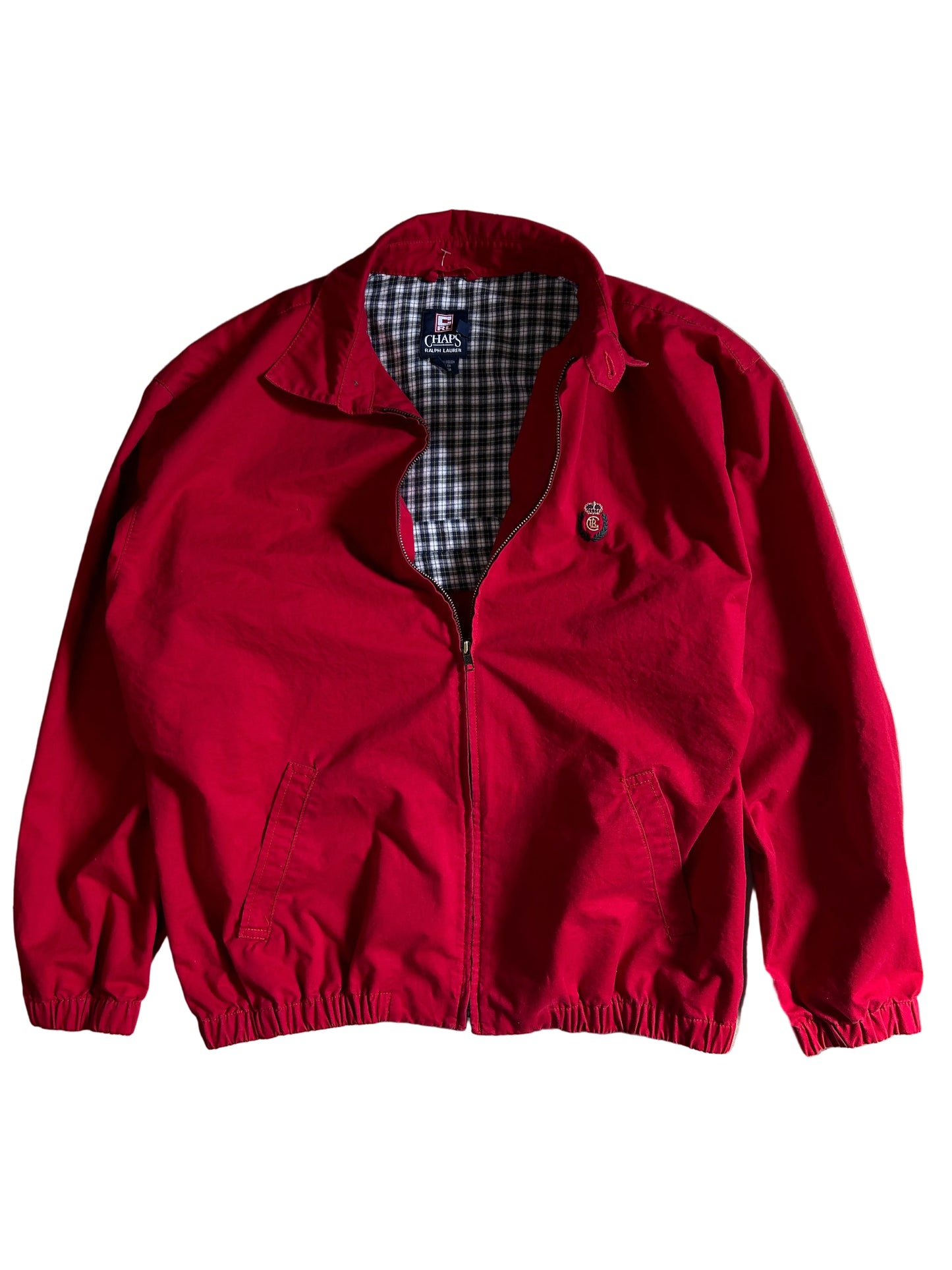 Red vintage Chaps Ralph Lauren Harrington bomber jacket Medium