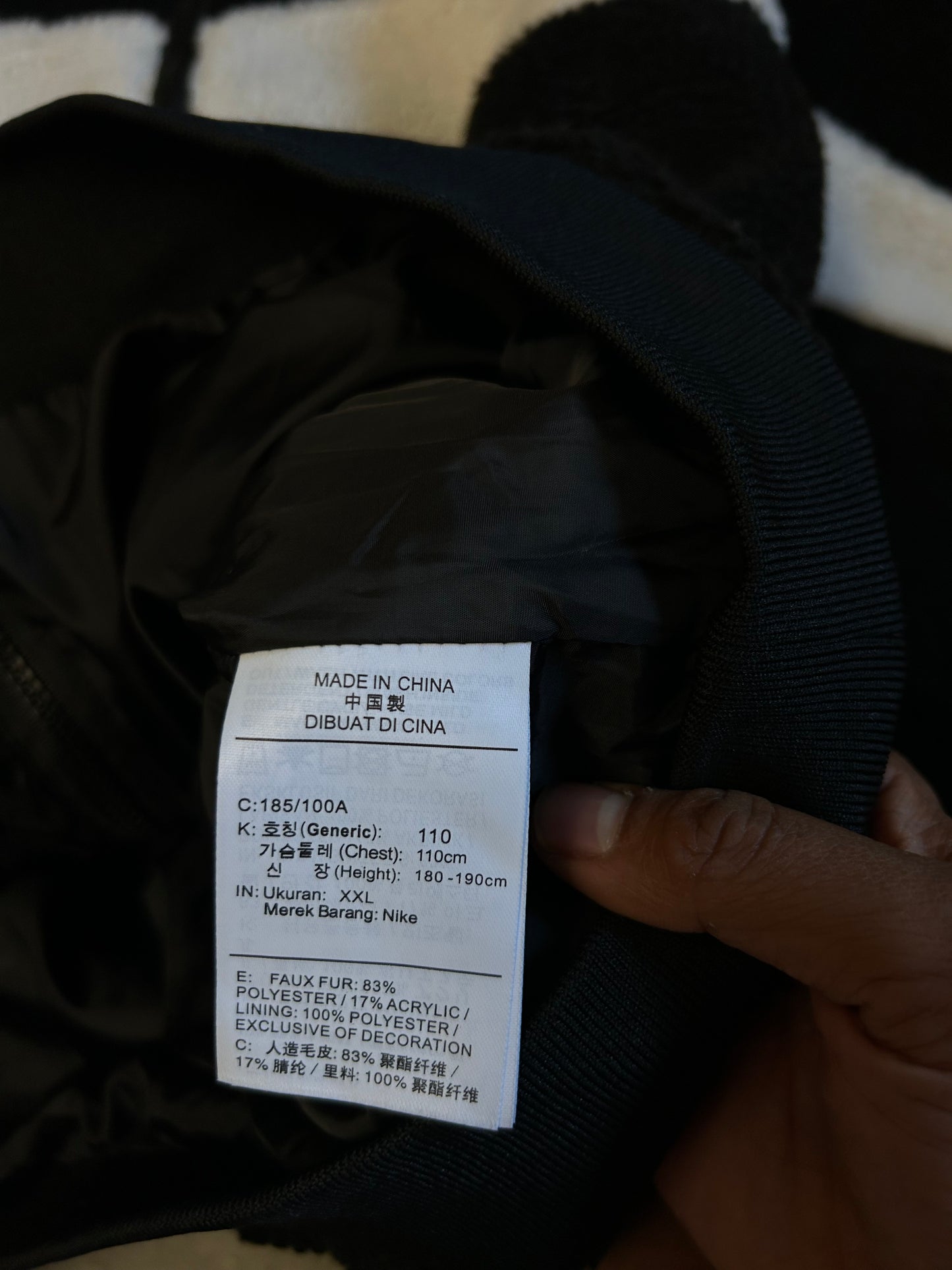 Nike Big Swoosh Sherpa Fleece Jacket Black
