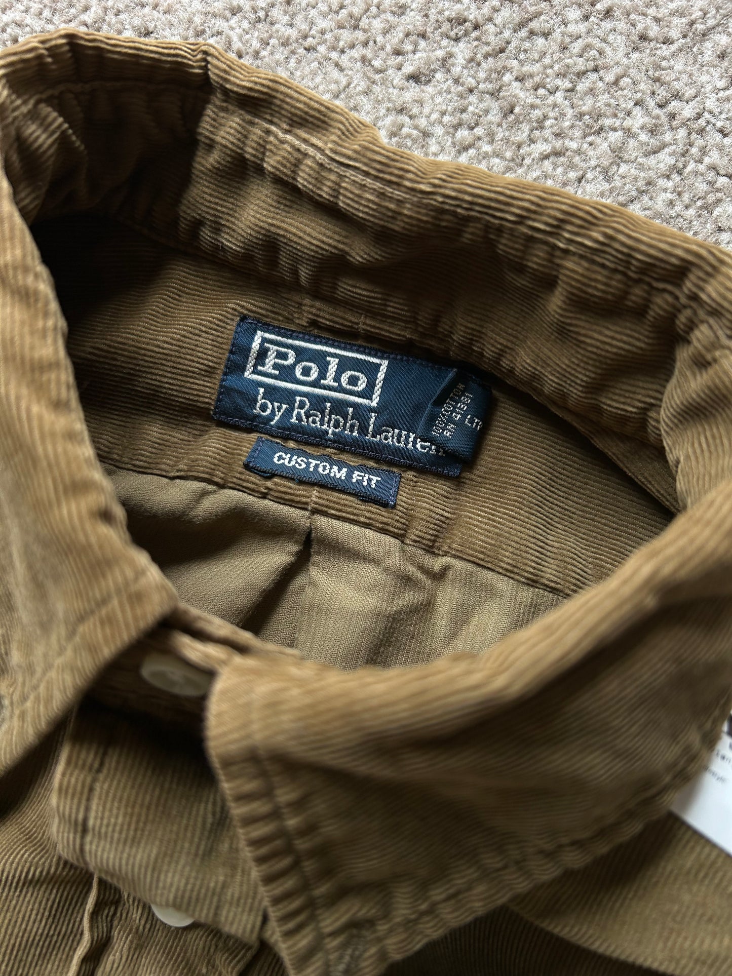 Ralph Lauren RL Faded Longsleeve Corduroy Polo Large