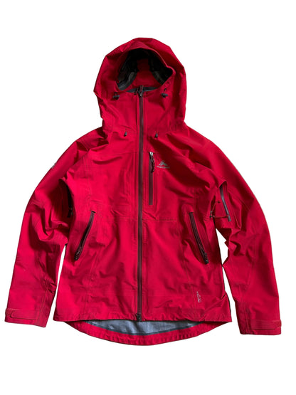 Macpac Lightweight Prophet Rain Jacket, a technical alpine hardshell designed for extreme conditions above the snowline Alpine Series Medium Red