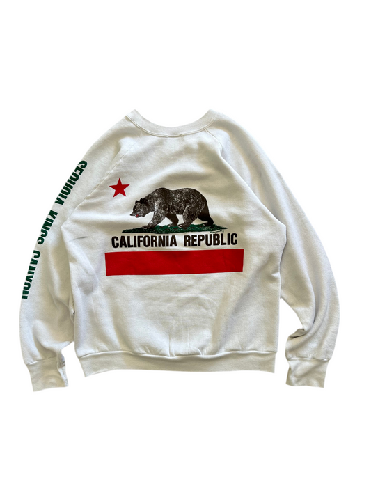 Vintage California Republic Sweater 1997 White Large