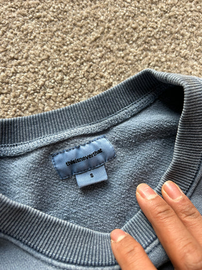 This is never that Small Sweater Acid Wash Blue with Spots
