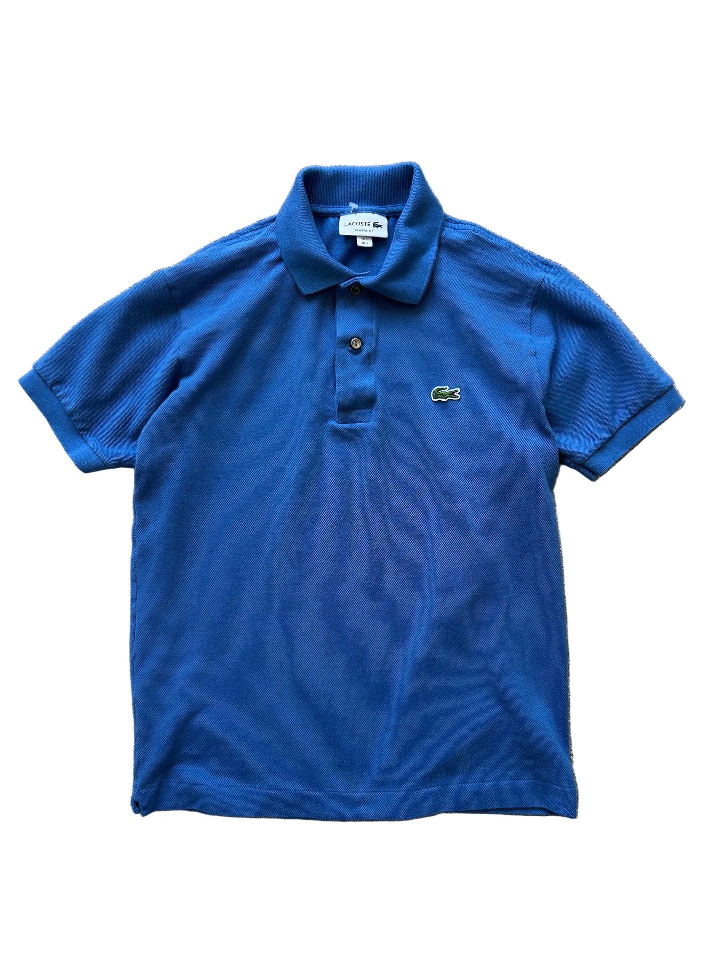 Lacoste Classic Fit L.12.12 Original Pique Polo Shirt in blue cotton Small