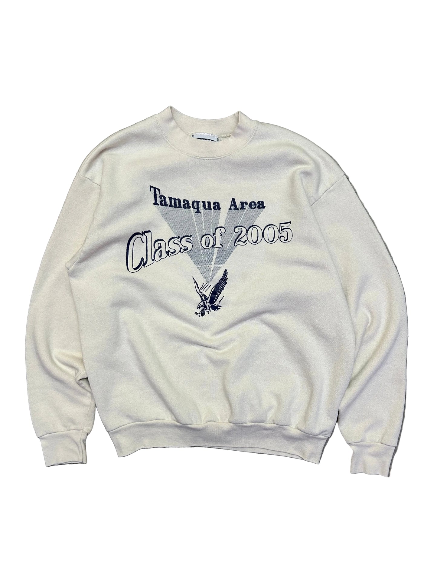 Vintage Lee Tamaqua Area Class of 2005 crewneck sweatshirt Cream Medium