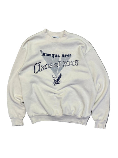 Vintage Lee Tamaqua Area Class of 2005 crewneck sweatshirt Cream Medium