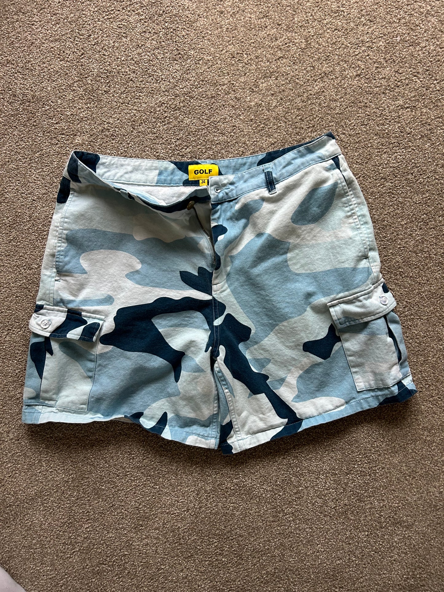 Golf Wang Camo Light Blue Shorts size 34
