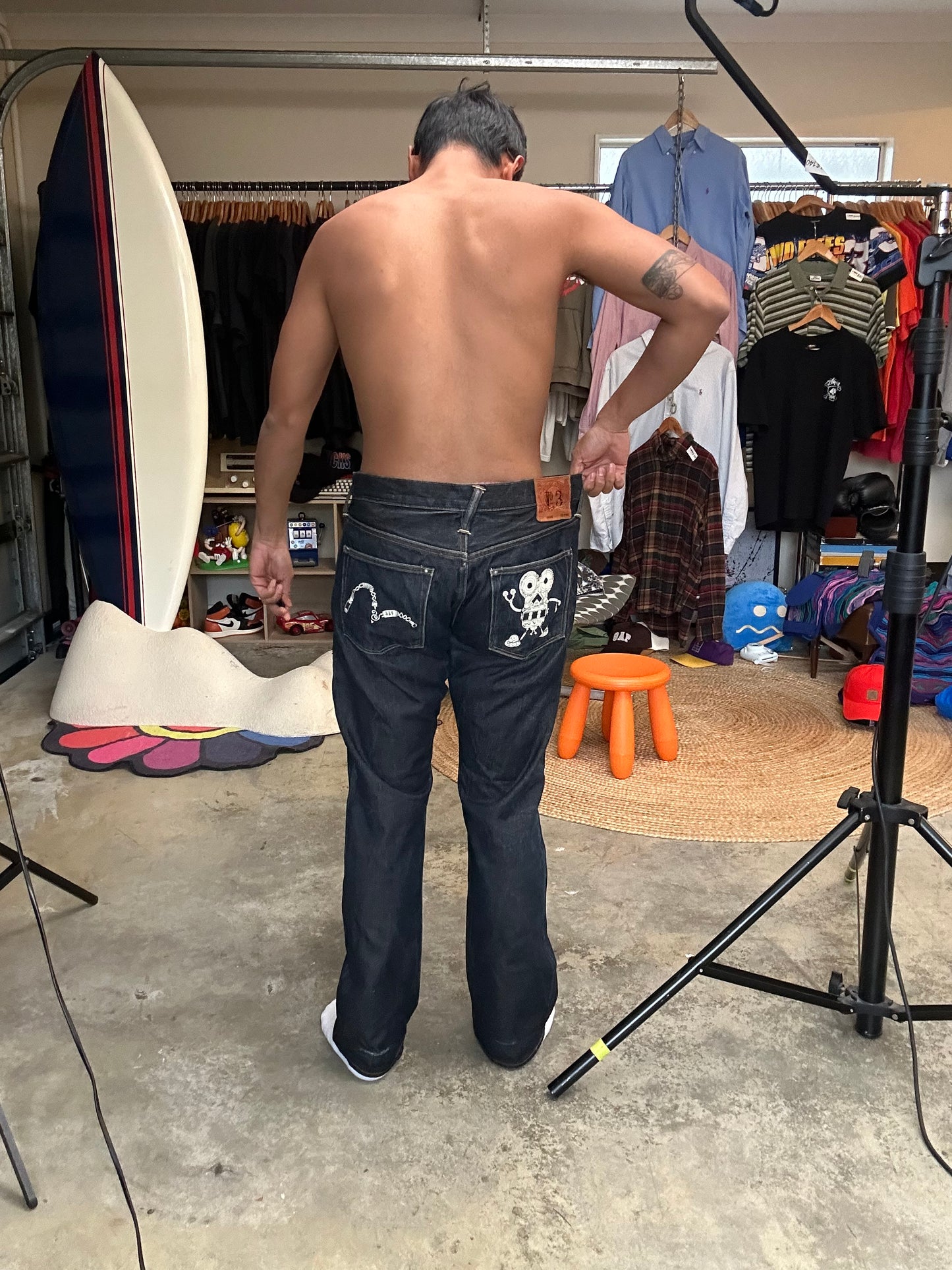 Evisu Denim Robot Gull Lot 2008 selvedge jeans size 33