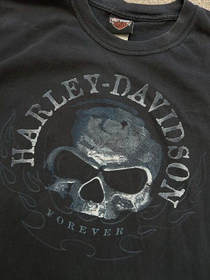 Harley Davidson Forever Skull Black Large New York Tee