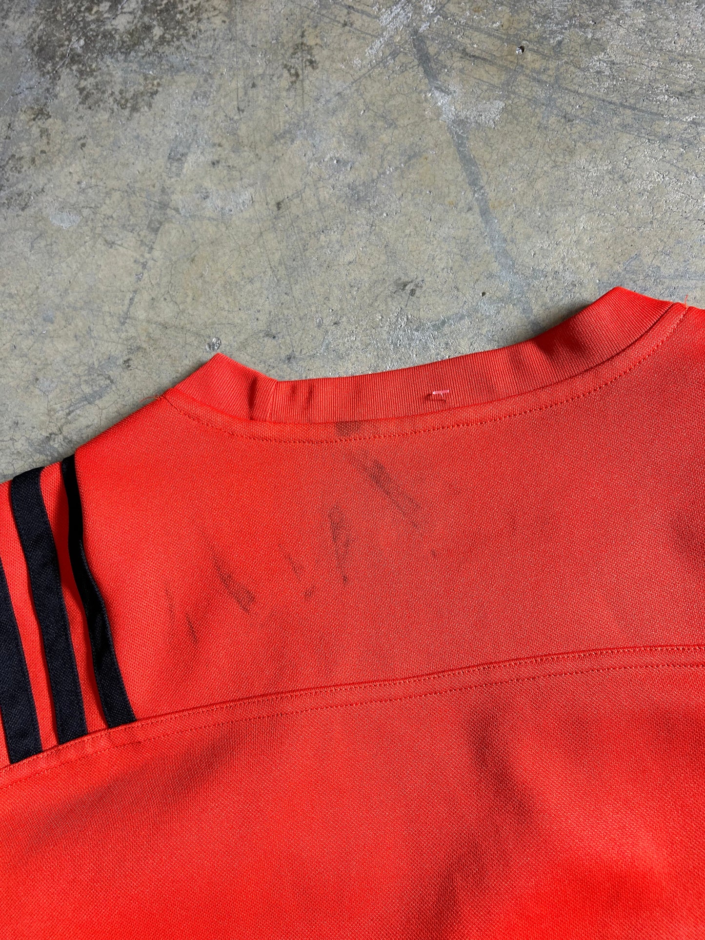 Orange Adidas New Zealand All Blacks Rugby Performance Training Jersey from approximately 2017 minimal Stains