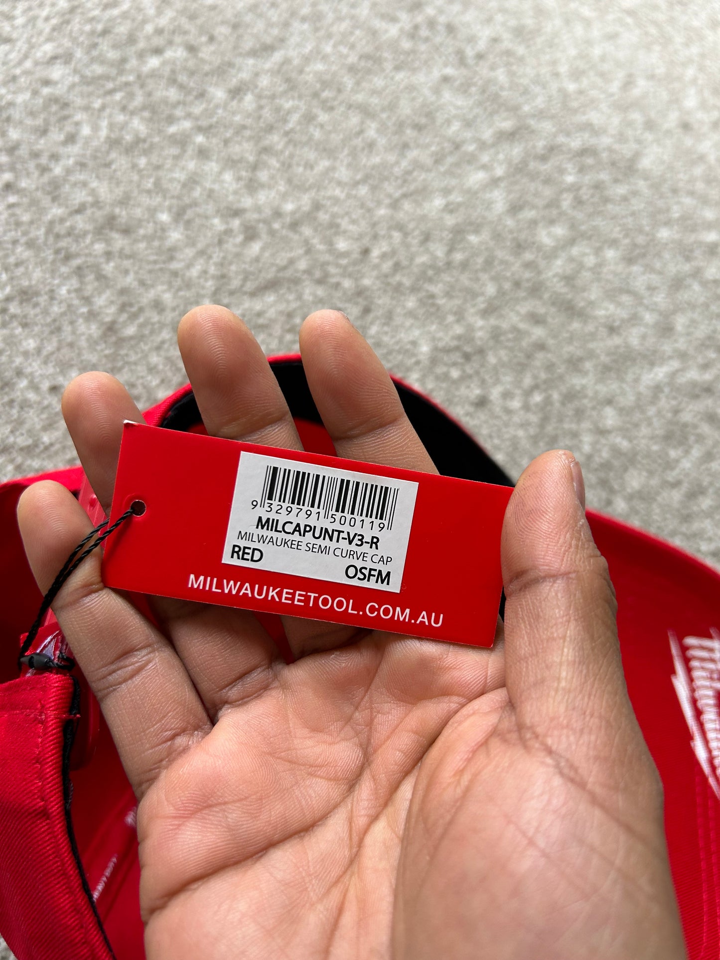 Milwaukee Red Adjustable Snapback Cap Brand New