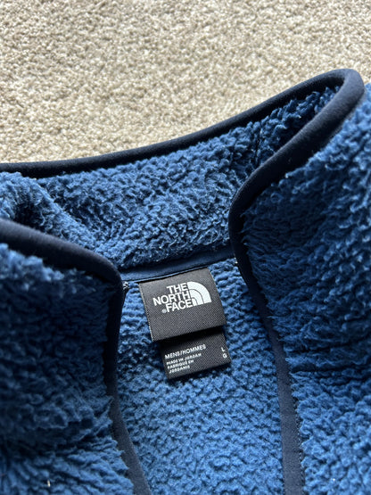 The North Face Men's Dunraven Sherpa Full Zip Fleece Navy Blue Large