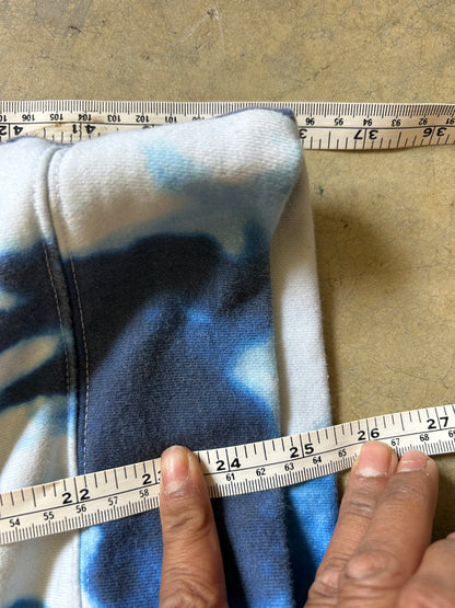 Helmut Lang tie-dye graphic hoodie from the 2018 Spring collection, designed by Shayne Oliver Small Blue