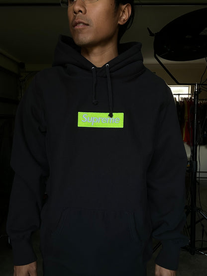 Supreme Box Logo Hooded Sweatshirt Large Black (Off)