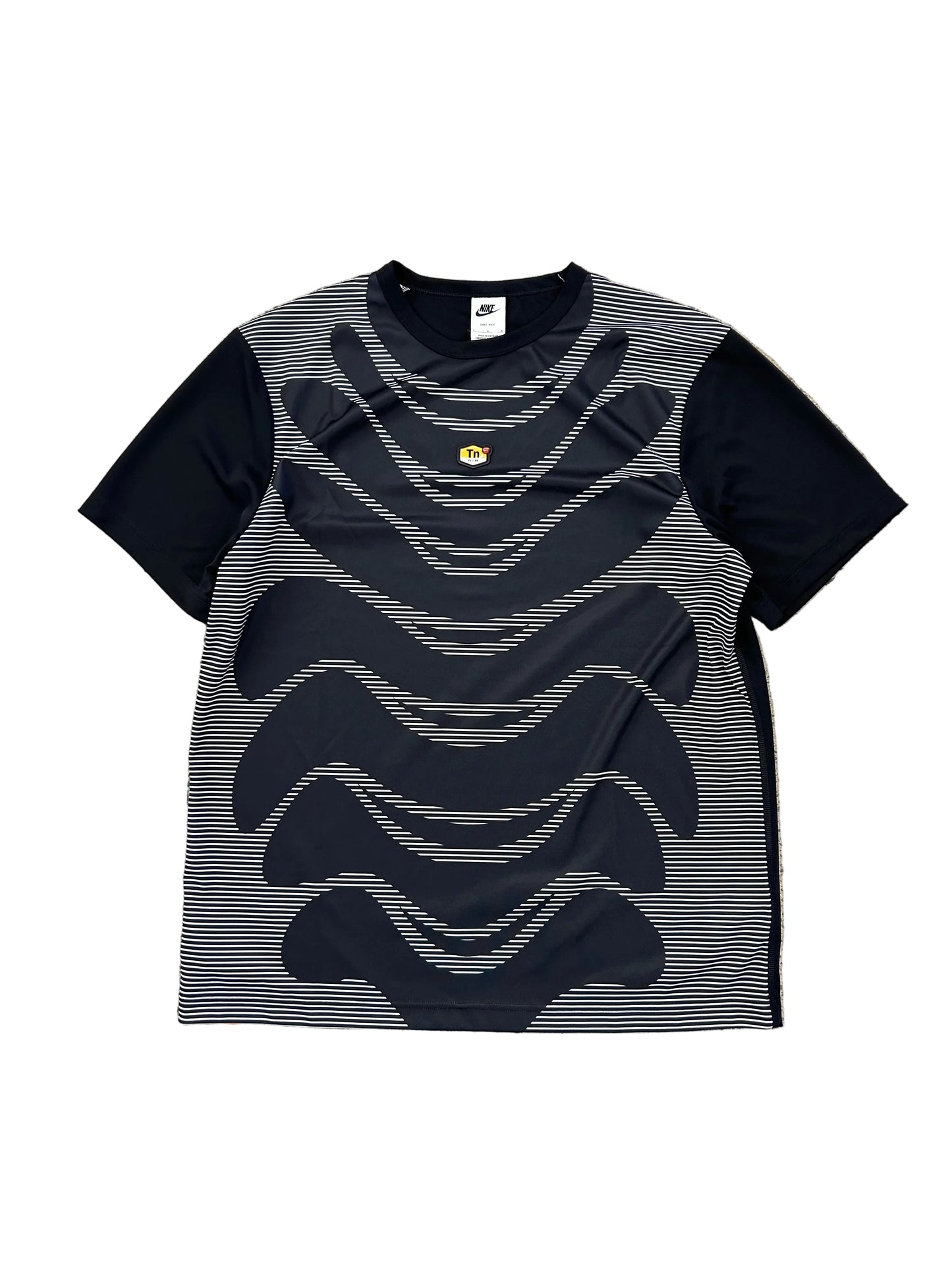Nike Sportswear Tuned Air Men's Football Shirt featuring a distinct black and white vein stripe pattern Large