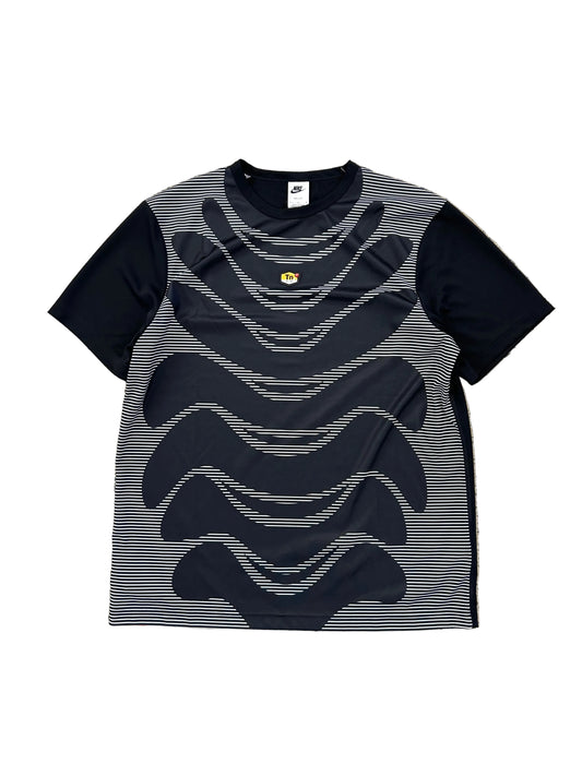 Nike Sportswear Tuned Air Men's Football Shirt featuring a distinct black and white vein stripe pattern Large