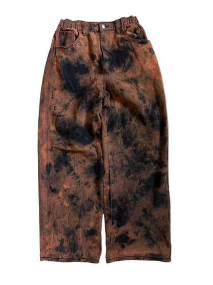 Dangerfield Bleach Dyed Pants size 30 Black