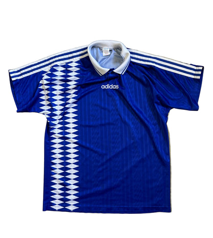 vintage Adidas 1994-1995 Men's blue template diamond football shirt jersey XL Blue