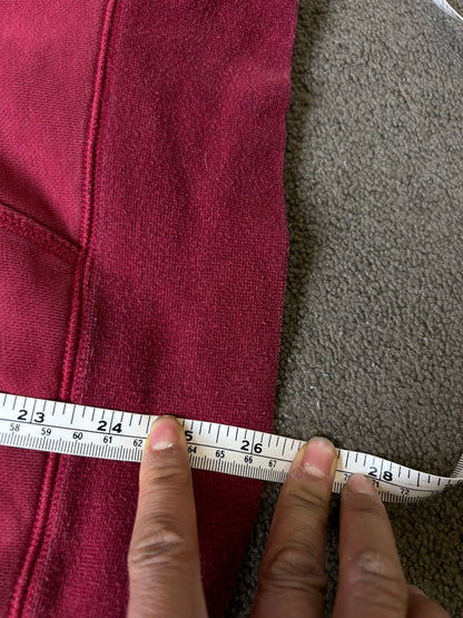 Nike Club fleece hoodie features a rich burgundy color and a classic pullover design with a front kangaroo pocket Large