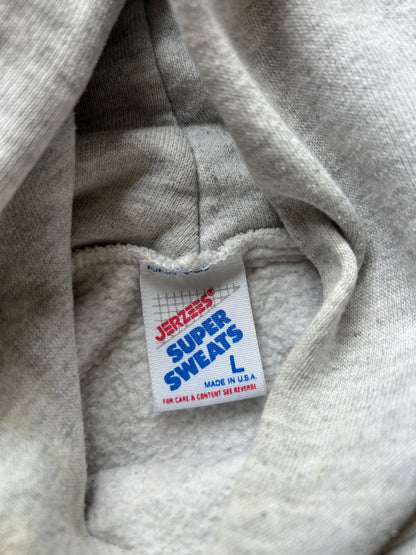 Vintage Whit Worth Pirates Hoodie Large Grey