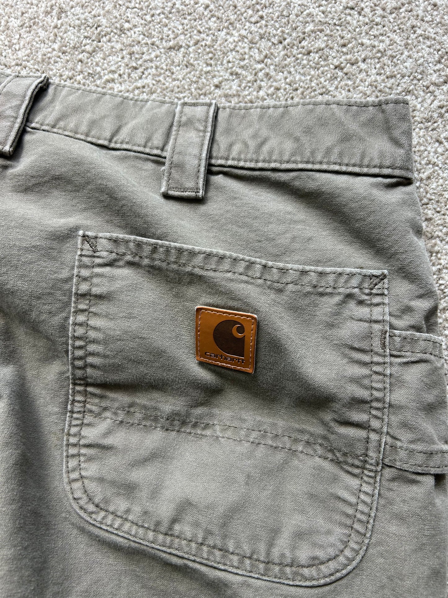 Carhartt B51 Brown original dungaree fit carpenter work pants size 38