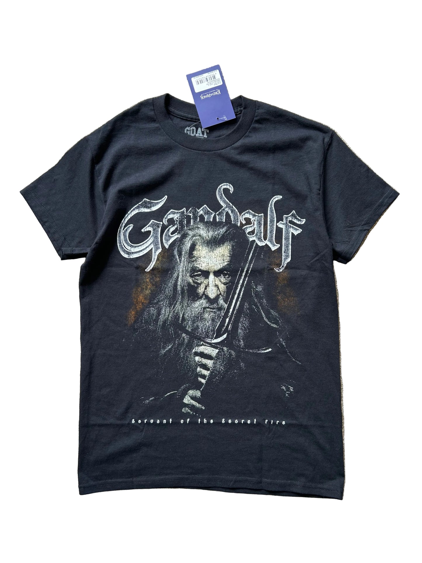 black Goat Crew x Lord of the Rings Gandalf Fire T-shirt Small New
