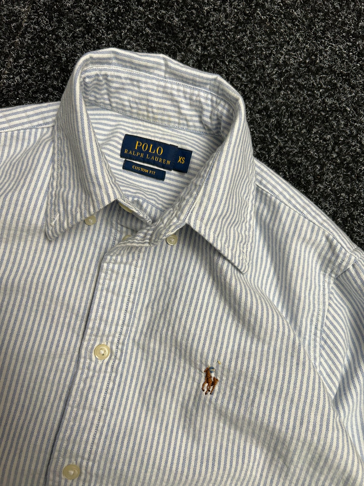 Polo RL Striped Polo Women's Light Blue XS