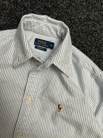 Polo RL Striped Polo Women's Light Blue XS