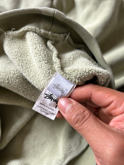 Stussy 8 Ball Cropped Crewneck Moss Green size 14