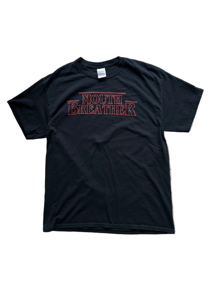black Men's Mouth Breather T-shirt Gildan Tag Large