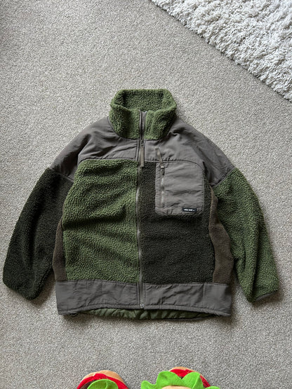 Niko And.. Fleece Jacket Olive Patchwork Medium