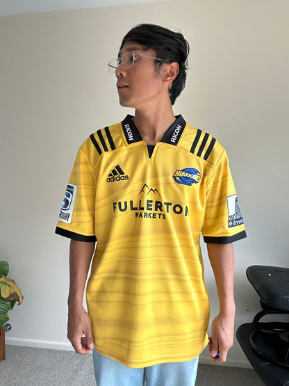 Adidas Hurricanes 2017 men's rugby home jersey Yellow XL