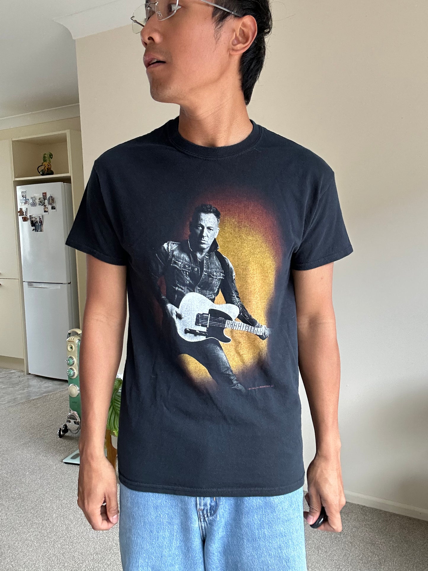 black Bruce Springsteen t-shirt from his 2014 concert tour of Australia Small