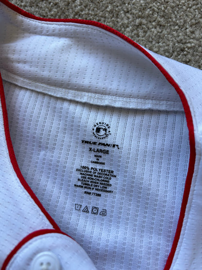Cincinnati Reds baseball jersey, similar to the True Fan officially licensed MLB top XL White
