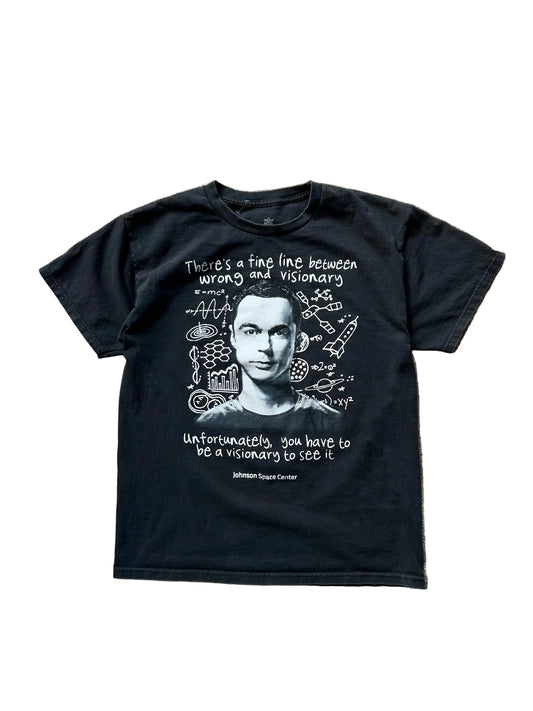 Ripple Junction The Big Bang Theory Visionary t-shirt featuring the character Sheldon Cooper Medium Black