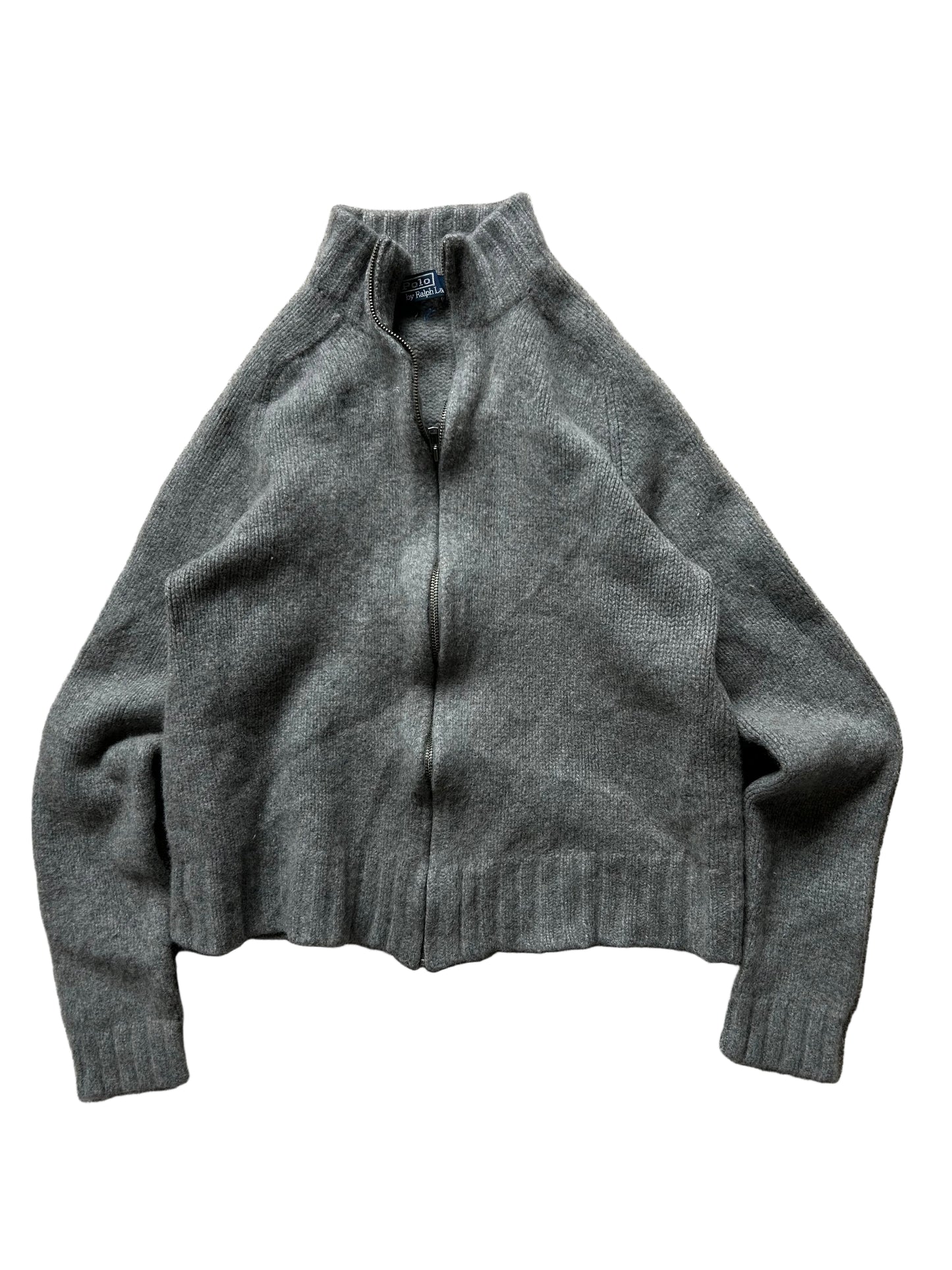 Ralph Lauren RL Grey Wool Zip Jacket Small