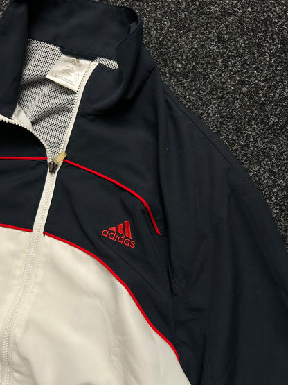 Vintage Adidas Track Jacket XL Navy Blue /White