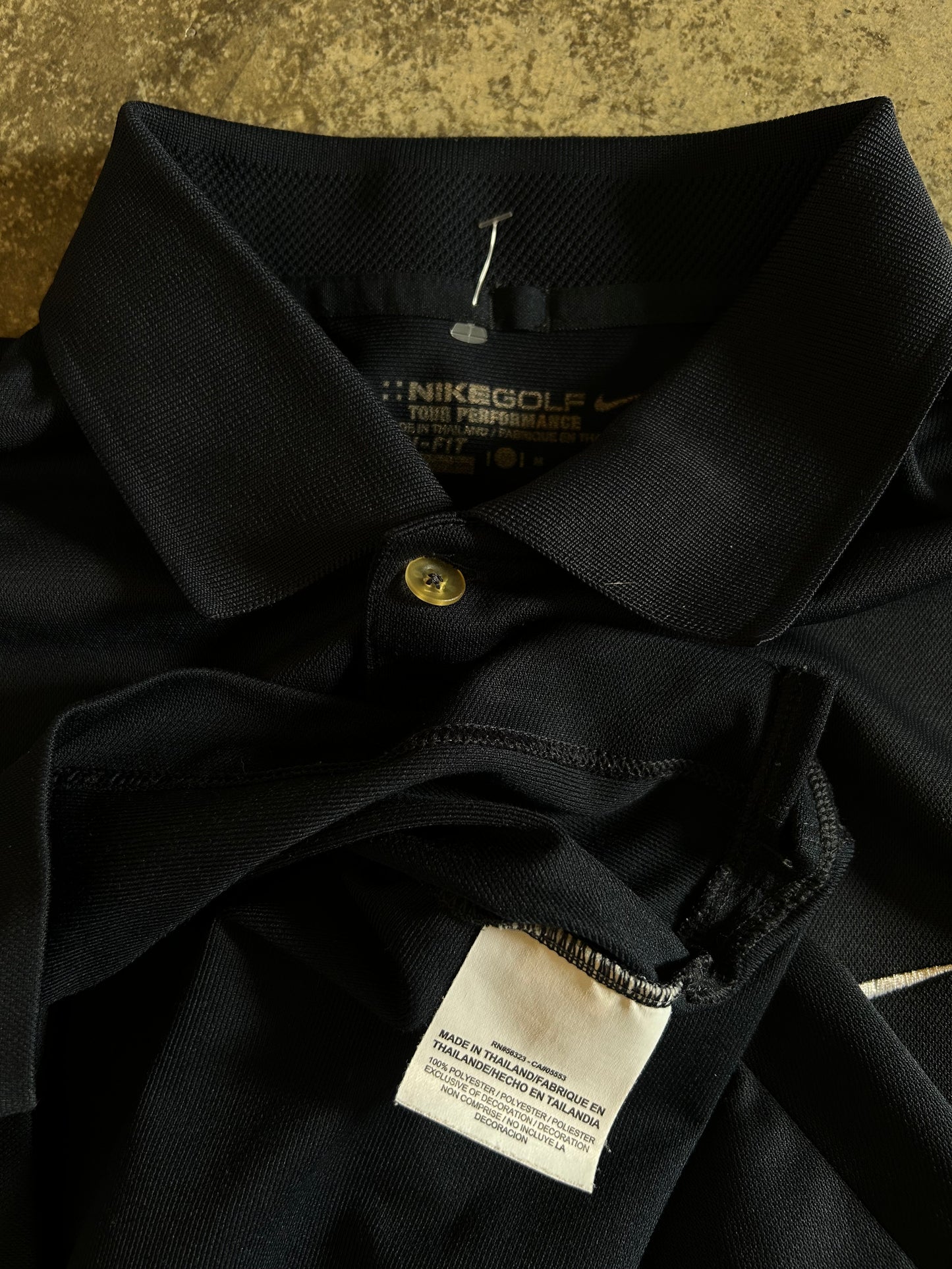 Vintage Navy Blue Nike Dri-FIT Victory golf polo shirt Large