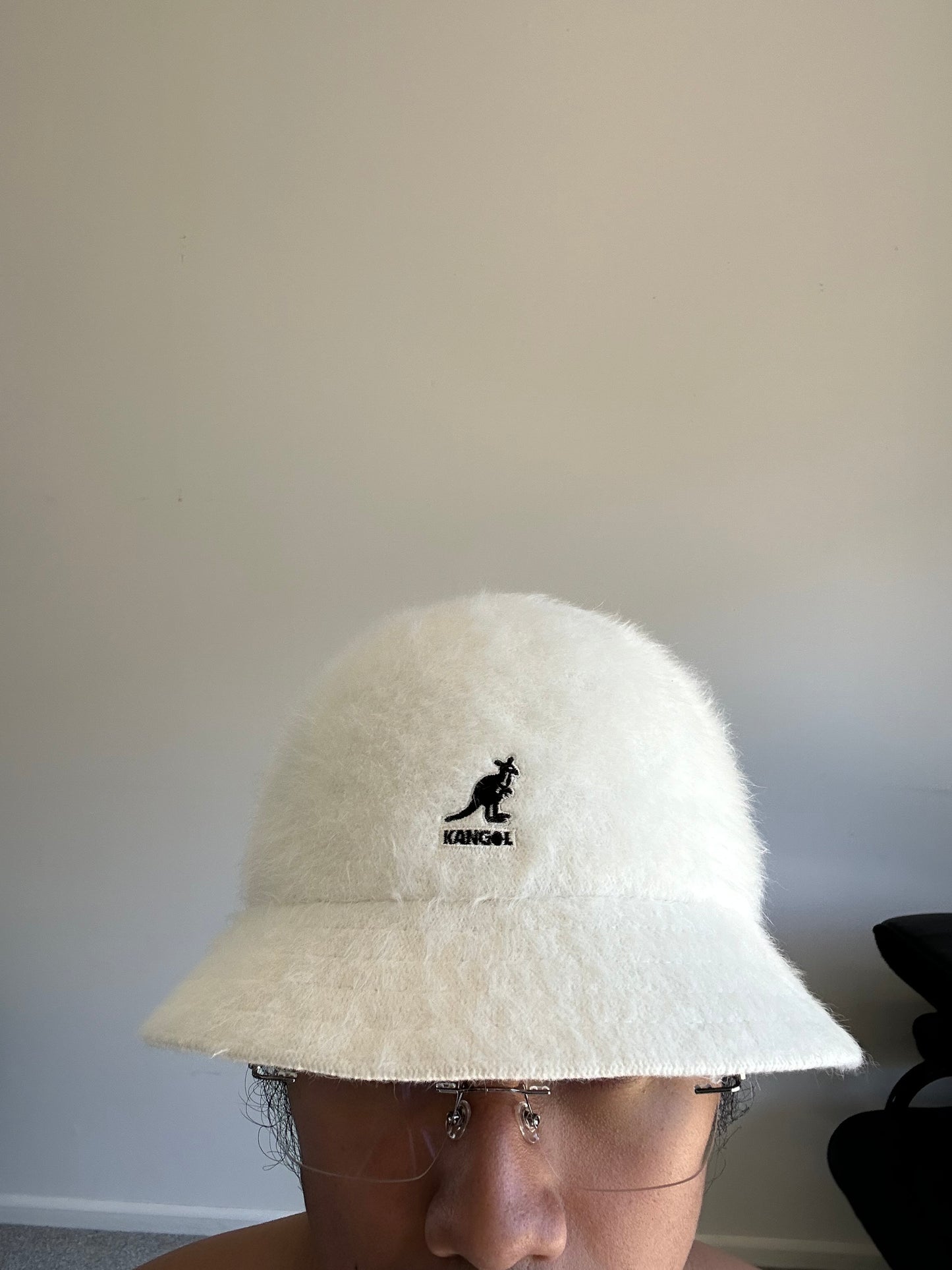 white Kangol Furgora Casual bucket hat
