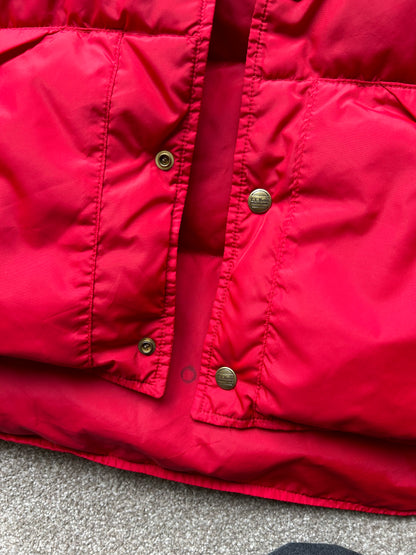 Vintage LL Bean Down Vest Red Small Made in USA