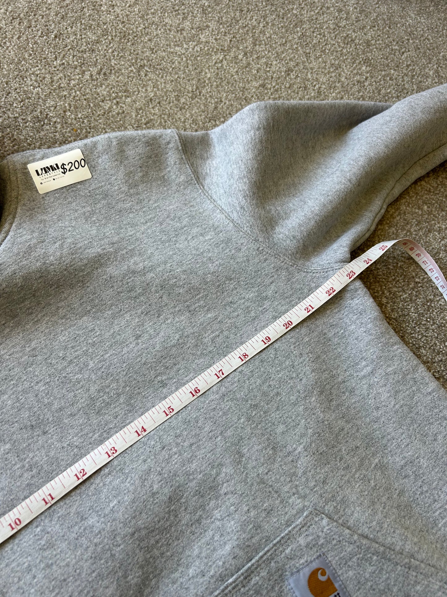 Carhartt Hoodie Grey Medium K288
