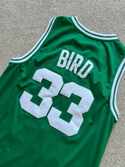 Adidas Larry Bird Boston Celtics #33 Hardwood Classics Swingman jersey in green, size small