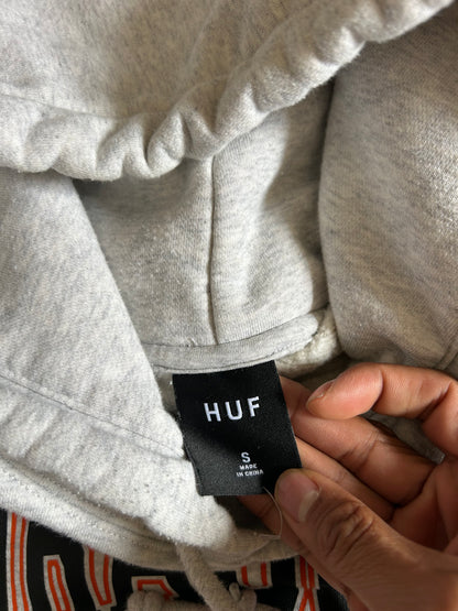 HUF x Thrasher Bayview Pullover Hoodie in Athletic Heather Small Grey