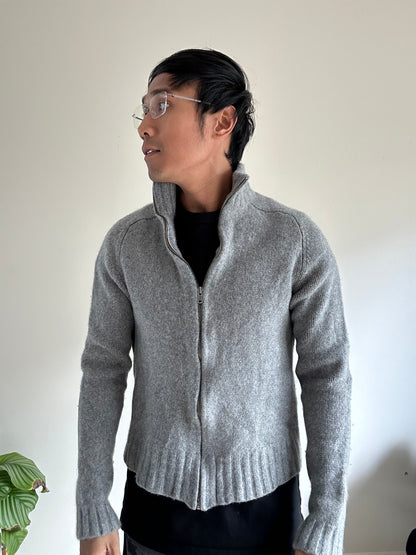 Ralph Lauren RL Grey Wool Zip Jacket Small
