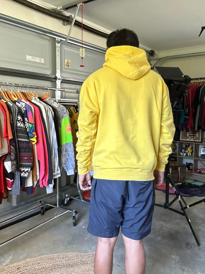 yellow Universal Studios Homer Simpson pullover hoodie sweatshirt Medium